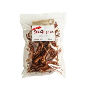 애견사랑수 돼지귀 슬라이스 500g x3개 애견수제간식