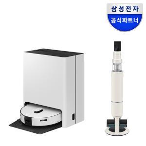 삼성전자 비스포크 스팀 물걸레 로봇청소기 무선청소기 패키지 VR7MD96516G+VS30D973JSG