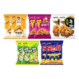 농심 빵부장 마늘빵2개,꿀꽈배기2개,조청유과2개,양파깡2개,포스틱2개