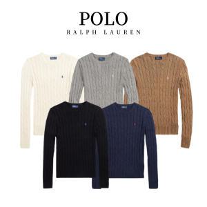 [정품/ 폴로 랄프로렌] POLO RALPH LAUREN 여성 꽈배기 케이블 라운드 니트