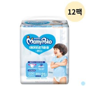 마미포코 에어핏 팬티 기저귀 남아용 점보형 21p 12팩