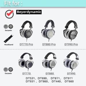 DT 770 교체 이어 패드, 귀 쿠션 Beyerdynamic DT990, DT880, 프로 헤드폰, 990