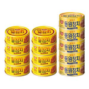 동원 불참치, 90g, 4입, 2개 + 라이트 스탠다드 참치 85g , 6캔, 1개