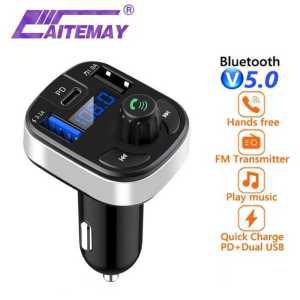 MP20 PMP액세서리 Bluetooth 5.0 송신기 핸즈프리 라디오 MP3 USB PD 충전기 Car Type-C