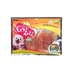 PS코리아 치킨사랑 젤리꽈배기사사미 400g 강아지 대용량 애견 육포 간식