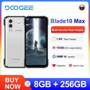 DOOGEE Blade10 Max 러기드 폰, 후면 디스플레이, 50MP AI 메인 카메라, 10300mAh 18W 충전, 8GB + 256GB,