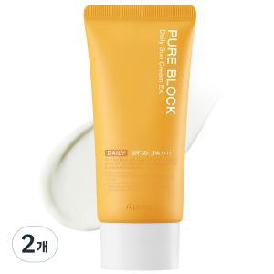 (1+2) 퓨어 블록 내추럴 데일리 선크림 이엑스 SPF50 PA++++, 50ml, 2개 3set