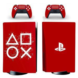 JOCHUI PS5 Standard Disc Console Controllers Game Icons Skin Sticker Decals Play Station 5 and Red