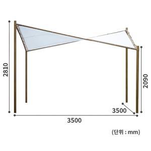 타카쇼 버터플라이 썬 쉘터 3.5 x 3.5m 야외 캠핑