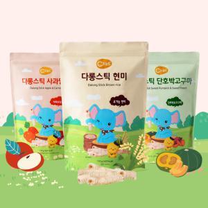 3+1 유기농 아기과자 대용량 다롱스틱(110g)