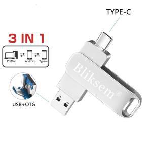 Bliksem TYPE C 플래시 드라이브 OTG 32GB 고속 USB2.0, 컴퓨터 휴대폰용, 3 인 1 미니 펜