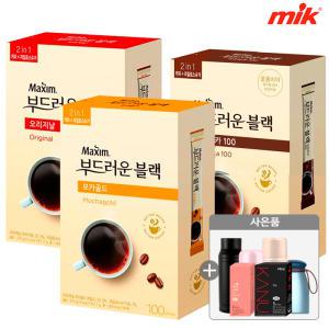 맥심 부드러운블랙 3종 200T+사은 품랜덤 [오리지날/모카골드/아라비카/커피만/커피믹스]