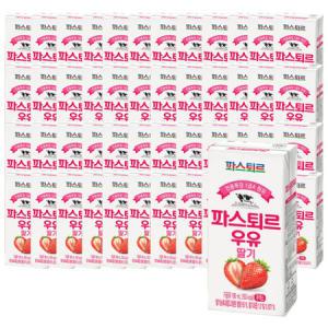 파스퇴르 전용목장 190mL 딸기우유 24입 X2 (48입)