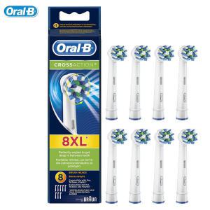 Oral-B 크로스 액션 브러시 헤드 교체용 전동 칫솔 각도 십자형 모 8pcss EB50