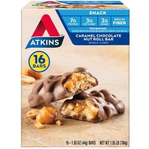 Atkins Caramel Chocolate Nut Roll Snack Bar 저당 초코바