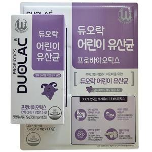 듀오락 어린이 유산균 프로바이오틱스 (750mg x 100정)