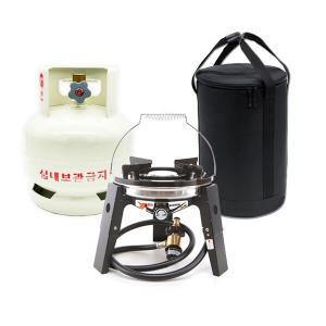 LPG 가스통 3kg+나비아 원더풀 해바라기 버너+전용 수납가방 세트