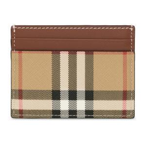 [BURBERRY] 24SS 샌든 SANDON 체크 카드지갑 베이지탄 8058012