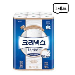 크리넥스 울트라 클린 화이트 비데 3겹 화장지 30mx30롤x1개