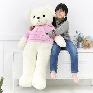 후드 곰인형 핑크 150cm 테디베어 대형 러블리 거실