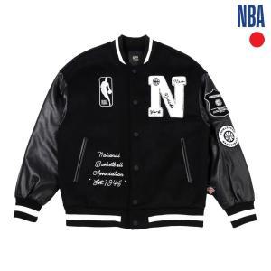 [롯데백화점]엔비에이 공용 NBA 이니셜 로고 바시티 점퍼 N224JP901Z