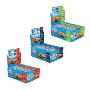 Nutri Grain 시리얼바 켈로그 뉴트리그레인 버라이어티팩 소프트 베이크드 브렉퍼스트 바 - 그랩앤고 스낵,