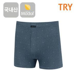 TRY 남성 위버트렁크 모달 남자 사각팬티 속옷 (카키) 국내산 편한 고급 하의 색팬티