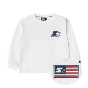 [스타터 블랙라벨 키즈]플래그 그래픽 롱슬리브 (화이트) ST251ILS05_WHT