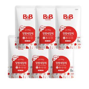 n비앤비 젖병세정제 거품형 리필형 400ml x6개