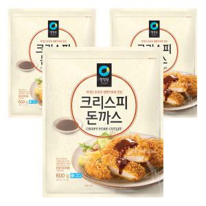 [소비기한 임박] 청정원 크리스피 돈까스, 600g, 3개