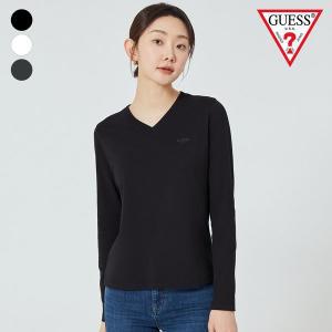 갤러리아 GUESS Jeans F/W [여성] YO3K9451 레귤러핏 브이넥 스판 티셔츠