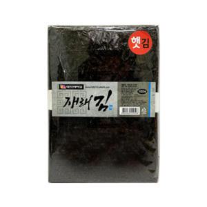 지주식 재래김 100매 햇 곱창 무조미 파래 돌김 저염 생김 김밥 대천김