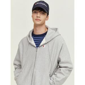 [하프클럽/챔피온]Champion 남성 C로고 Reverse Weave 기모 후드집업 그레이 CKTS2F703G2