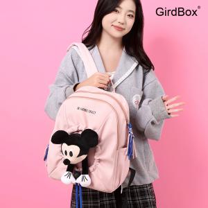 GirdBox 신규 미키캐릭터 캐주얼 가벼운 대용량 책가방 여학생용 스타일리시 백팩