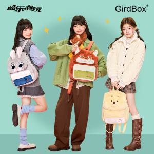 GirdBox 디즈니 푸우 캐릭터 대용량 학생 책가방 여학생 캐주얼 백팩