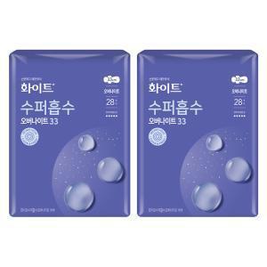 화이트 수퍼흡수 오버나이트, 28P, 2개