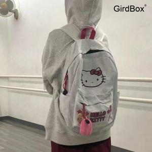 GirdBox 헬로키티 책가방 여학생용 2024 신상 귀여운 캐릭터 프린트 가방 중고등대학생