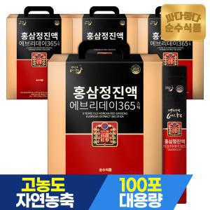 [1/9 20+10%중복]순수식품 6년근 홍삼 스틱 4박스(400포+40포 더+쇼핑백) 홍삼정진액