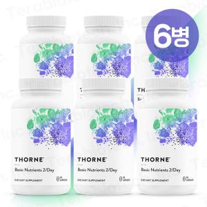 쏜리서치 베이직 뉴트리언트 투퍼데이 종합비타민 60캡슐 6병 Thorne Basic Nutrients