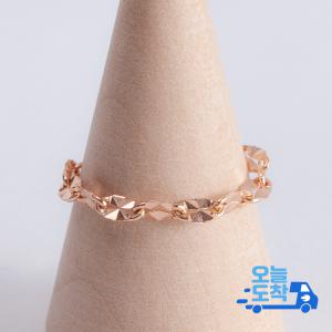 14K 큐브 체인 금 반지