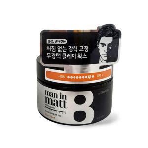 엘라스틴 맨인매트 Man In Matt No8 클레이왁스 80g/쳐짐없는 강력고정/숏컷 댄디컷용/무광택 헤어젤 헤어