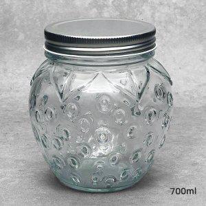 [M-Glass]엠글라스 딸기 700ml 과일모양 밀폐유리병