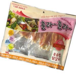 강아지 반려견 간식 우유껌 닭갈비 영양 애견간식 300g X3개