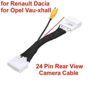 24 핀 자동차 라디오 RCA 후면보기 카메라 어댑터 케이블 Opel 르노 삼성 renault Dacia Vauxhall