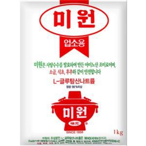 | 청정원 | 대상 감칠맛 미원 1kg (업소용) 홈파티 모임 조미료 건고추 생강 시즈닝 쇠고기맛나