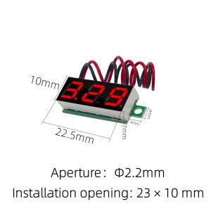 0.28 인치 DC LED 디지털 전압계 0-100V 자동 모바일 전원 테스터 감지기, 12V 빨간색 녹색 파란색 노란색