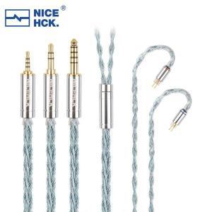 NiceHCK BlueCat HIFI 오디오 애호가 케이블 2% 실버 도금 실버-구리 합금 리뉴얼 와이어 3.5mm 4.4mm MMCX