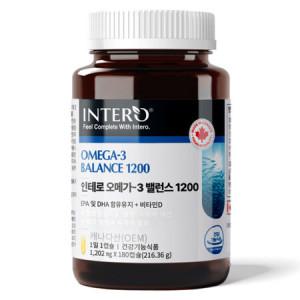 인테로 오메가3 1200mg 6개월분 (180캡슐) 캐나다산 임산부 엔초비 비타민D