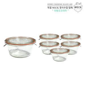 WECK 기본형 290ml (No.740) 고무링&클립 6개