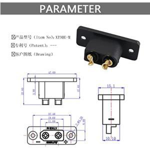 20PCS Amass XT90E-M 블랙 배터리 플러그 금도금 남성 커넥터 DIY 연결 부품 RC 레이싱 드론 액세서리